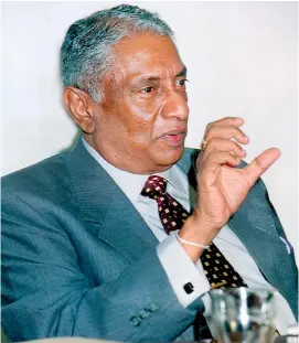  ??  ?? The late Lakshman Kadirgamar, Foreign Minister