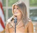  ?? WIN MCNAMEE/GETTY IMAGES ?? First lady Melania Trump underwent a procedure on Monday for a “benign kidney condition.”