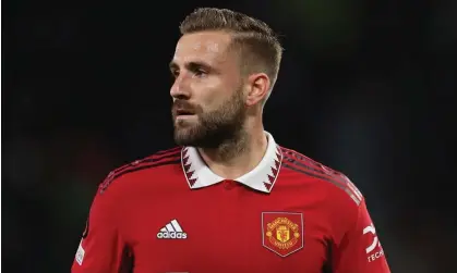  ?? ?? Luke Shaw pictured during Manchester United’s game at home to Omonia Nicosia Photograph: Matthew Ashton/AMA/Getty Images