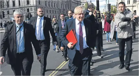  ?? Picture: PA. ?? Boris Johnson, centre, said US missile attack on Syria is an “opportunit­y” to end the deadlock.