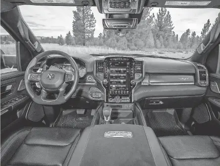  ?? PROVIDED BY FCA US LLC ?? The 2021 Ram 1500 pickup has a 12- inch touchscree­n on its center console.