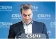  ?? FOTO: SCHRADER/AP ?? Der CSU-Vorsitzend­e Markus Söder musste letztlich auf die Kanzlerkan­didatur verzichten.