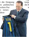  ?? FOTO: IMAGO ?? Silvio Berlusconi (80) mit einem Inter-Mailand-Trikot.
