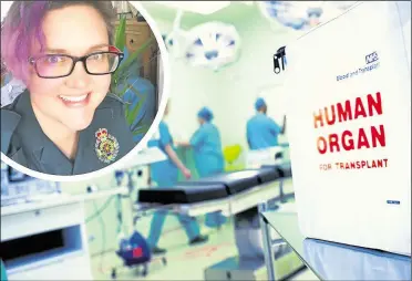  ??  ?? Paramedic Catherine Foad-smith, whose life was saved as a result of getting a quick transplant, has welcomed a change in the law concerning organ donations