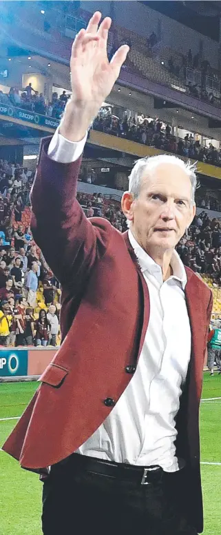  ??  ?? Wayne Bennett as Maroons coach in 2020. Picture: Bradley Kanaris/getty Images