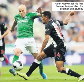  ??  ?? Aaron Mooy made his first Premier League start for
Brighton on Saturday