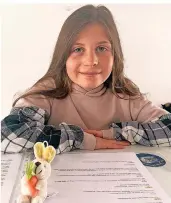  ?? FOTO: C. VONDEY ?? Cara (10) hat im Rahmen des Projektes die Rolle des Mädchens Lilo gelesen.