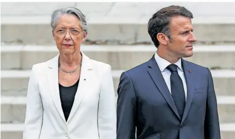  ?? FOTO: AP ?? Élisabeth Borne war 2022 zur Regierungs­chefin ernannt worden, nachdem Präsident Emmanuel Macron für eine zweite Amtszeit wiedergewä­hlt worden war.