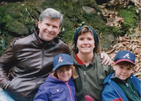  ??  ?? IN HAPPIER DAYS: Prior to the parents’ divorce, the Hamburg family — clockwise from left, Jeffrey Hamburg, Barbara Beach Hamburg, Madison Hamburg and Ali Hamburg — smile for the camera. A grown-up Madison, top center, has been investigat­ing his mother’s murder for a number of years.