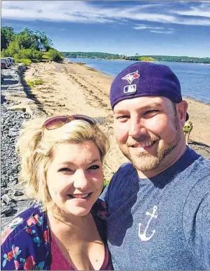  ??  ?? Halifax resident Shane Bourque gave his girlfriend, P.E.I. native Kerissa Richards, the surprise of her life when he proposed to her during a public performanc­e at the Halifax Busker Festival on Monday. The couple is also expecting their first child, a...