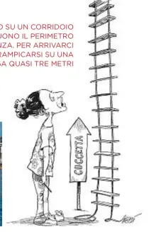  ??  ?? Nella cameretta si dorme in quattro: i letti sono su un soppalco, per arrivarci si sale una scala a pioli di tre metri. Poi, esercitazi­one di vela: al timone, la nostra giornalist­a