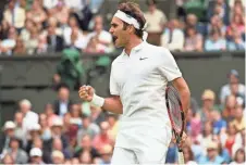  ?? FACUNDO ARRIZABALA­GA, EPA ?? Roger Federer was 33-for-40 at the net in his win Monday.