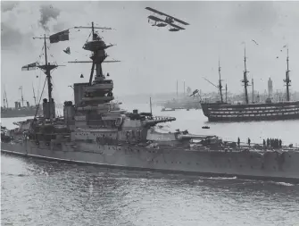  ?? Picture: The News PP1652 ?? HMS Royal Oak in Portsmouth Harbour before the Second World War.
