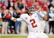  ?? [AP PHOTO] ?? Alabama quarterbac­k Jalen Hurts has thrown just one intercepti­on this year.