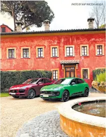  ?? PHOTO BY KAP MACEDA AGUILA ?? Sibling Porsche SUVs Cayenne and Macan in GTS guises