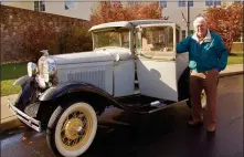  ?? ?? John Costenbade­r visited The Heritage of Green Hills with his Model A Coupe.