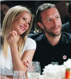  ?? COLIN YOUNG-WOLFF/INVISION ?? Actress Gwyneth Paltrow consciousl­y uncoupled from Coldplay singer Chris Martin in 2014.