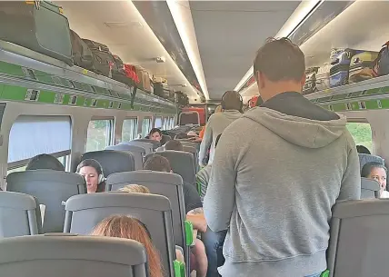  ?? MYA PLUMLEY-BEERE ?? Passengers on Great Western Railway services complained of overcrowdi­ng on Friday