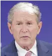  ?? AP ?? Former U.S. president George W. Bush speaks at a forum in New York Thursday: “Bullying and prejudice in our public life sets a national tone.”