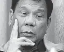  ??  ?? Rodrigo Duterte