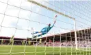  ?? Photograph: Adrian Dennis/AFP/ Getty Images ?? David de Gea makes a flying save for Manchester United at the Vitality Stadium.