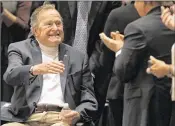  ?? ASSOCIATED PRESS 2014 ?? Former President George H.W. Bush, seen in 2014, has been in the intensive care unit of a Houston hospital since Wednesday. He was admitted to the hospital on Saturday.