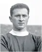  ??  ?? Goalie Harry Gregg – a ‘brave young hero’