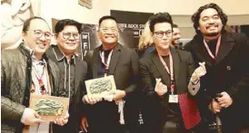  ??  ?? From left: Ferdy Lapuz, Jim Pebanco, Joel Lamangan, Raymond ‘RS’ Francisco and Dan Villegas