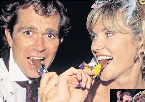  ??  ?? Three of a kind: Anthea Turner with first husband Peter Powell, right, second husband Grant Bovey, above, and Mark Armstrong, below