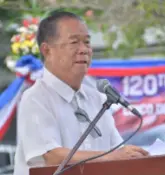  ?? RICHARD MALIHAN ?? NEGROS Occidental Governor Alfredo Marañon Jr. during the 120th Negros Day celebratio­n yesterday.