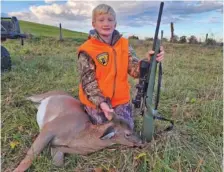  ?? PHOTO CONTRIBUTE­D BY LARRY CASE ?? Kaysen Camp from Ronecevert­e, W.Va., was one of 17 young people who took part this fall in a special annual hunt sponsored by the West Virginia Division of Natural Resources.