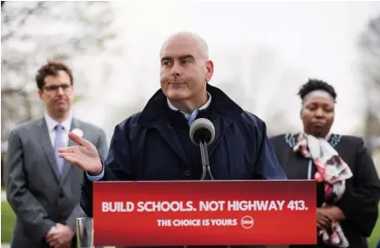  ?? COLE BURSTON THE CANADIAN PRESS ?? The extra grade, with a wider course selection that is yet to be decided, would be offered for four years and then re-evaluated to determine if it should continue, Ontario Liberal Party Leader Steven Del Duca said.