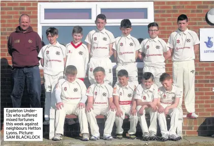  ??  ?? Eppleton Under13s who suffered mixed fortunes this week against neighbours Hetton Lyons. Picture: SAM BLACKLOCK