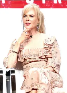  ??  ?? Nicole Kidman also acknowledg­ed that she has experience­d sexual harassment, but declined to go into detail.