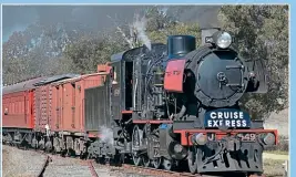  ?? JAMES’ RAILWAY ADVENTURES ?? J Class 2-8-0 No. J549 hauls the tour on the Victorian Goldfields Railway on May 22.