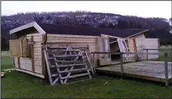  ??  ?? Destroyed: The BBC’s Winterwatc­h cabin studio near Braemar