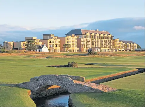  ??  ?? ABOVE PAR: The owner of the Old Course Hotel has seen revenue rise to £22.7m for the year ending December 31 2019.