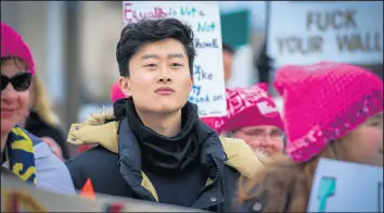  ?? DOUG MCSCHOOLER/POST-TRIBUNE ?? Chris Chyung, now a state representa­tive, is among the activists from Northwest Indiana participat­ing in the Women’s March on Jan. 20, 2018, in Indianapol­is.