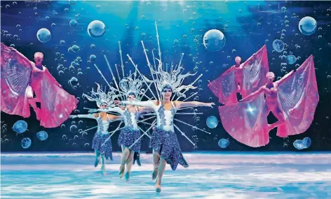  ??  ?? Die neue Show von „Holiday on Ice“entführt die Zuschauer in die versunkene Stadt Atlantis.
foto: ka