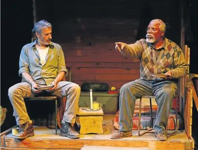  ?? PICTURE Lungelo Mbulwana WORDS BY Jennifer Platt ?? The Train Driver: Dawid Minnaar as Roelf and John Kani as Simon.