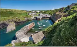  ??  ?? CHIP AHOY: Porthgain Harbour. Top, Blue Lagoon water park