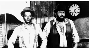  ?? FOTO: DPA ?? Die italienisc­hen Schauspiel­er Terence Hill (l.) und Bud Spencer.