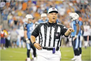  ?? FREDERICK BREEDON, AP ?? Former referee Alberto Riveron, above, replaced Dean Blandino as the NFL’s head of officiatin­g.
