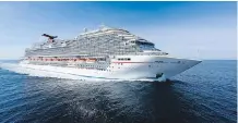  ?? CARNIVAL CRUISE LINE ?? Carnival Horizon has just completed her sea trials, and is moving closer to her April 2018 debut in Barcelona.