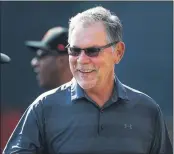  ?? RANDY VAZQUEZ — BAY AREA NEWS GROUP FILE ?? Former San Francisco Giants manager Bruce Bochy smiles during spring training at Scottsdale Stadium in Scottsdale on Feb. 21.