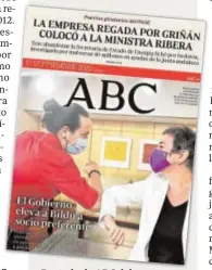  ??  ?? Portada de ABC del 17 de septiembre de 2020 con la exclusiva del caso