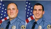  ?? GWINNETT COUNTY POLICE DEPARTMENT ?? In February 2020, ex-master Police Officer Robert Mcdonald (right) was convicted after he was recorded stomping on a handcuffed Black motorist. Ex-sgt. Michael Bongiovann­i
(left) was also involved.