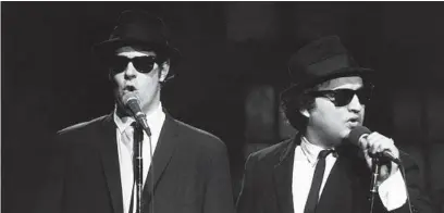  ?? NBC ?? Dan Aykroyd, left, as Elwood and John Belushi as Jake perform as the Blues Brothers on “Saturday Night Live” in New York in 1978.