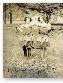  ?? Courtesy photo ?? Above: Goldie Michelson, at left, who lived to the age of 113, rehearsing with classmates for their sophomore masque performanc­e at Brown University in 1922.