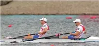  ?? – Reuters ?? BROTHERS IN ARMS: Croatia’s Martin Sinkovic and Valent Sinkovic during the 2018 European Championsh­ips, Strathclyd­e Country Park, Glasgow, Britain.